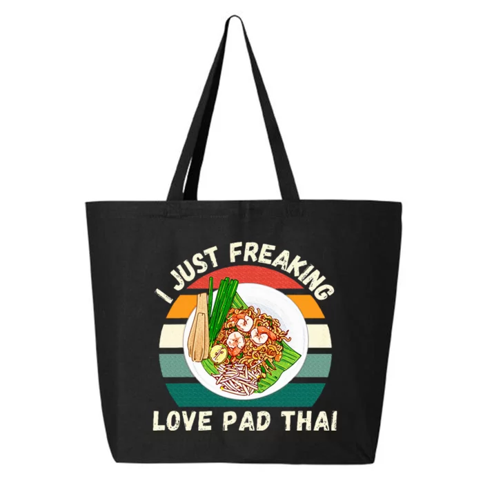 Retro Pad Thai I Just Freaking Love Pad Thai Food Lover 25L Jumbo Tote