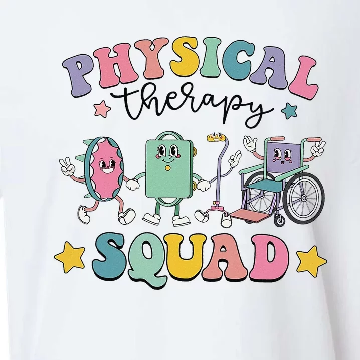 Retro Physical Therapy PT Squad Pediatric Physical Therapist Sueded Cloud Jersey T-Shirt