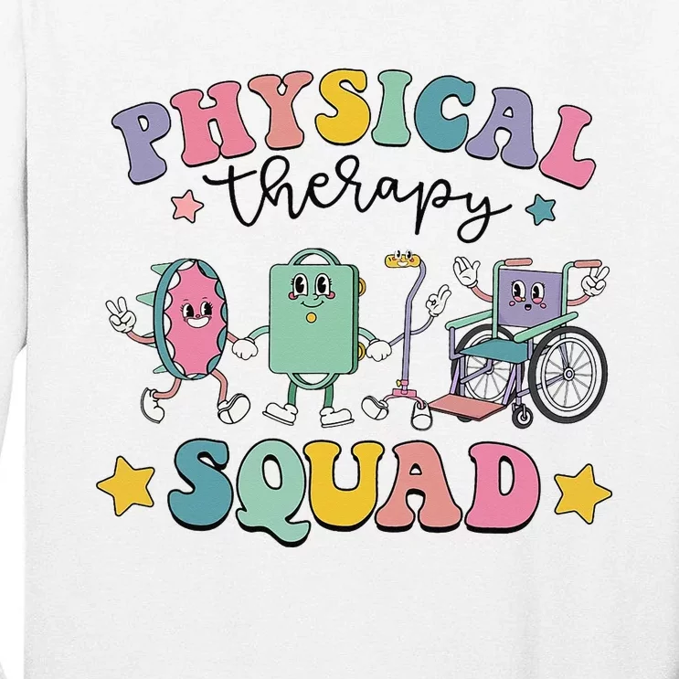 Retro Physical Therapy PT Squad Pediatric Physical Therapist Tall Long Sleeve T-Shirt