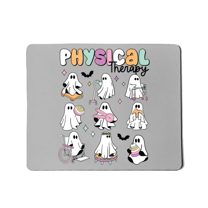 Retro Physical Therapy Halloween Ghosts Spooky PT Mousepad