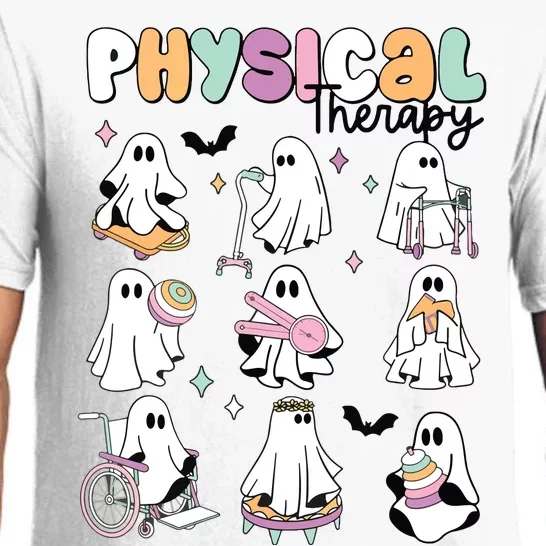 Retro Physical Therapy Halloween Ghosts Spooky PT Pajama Set