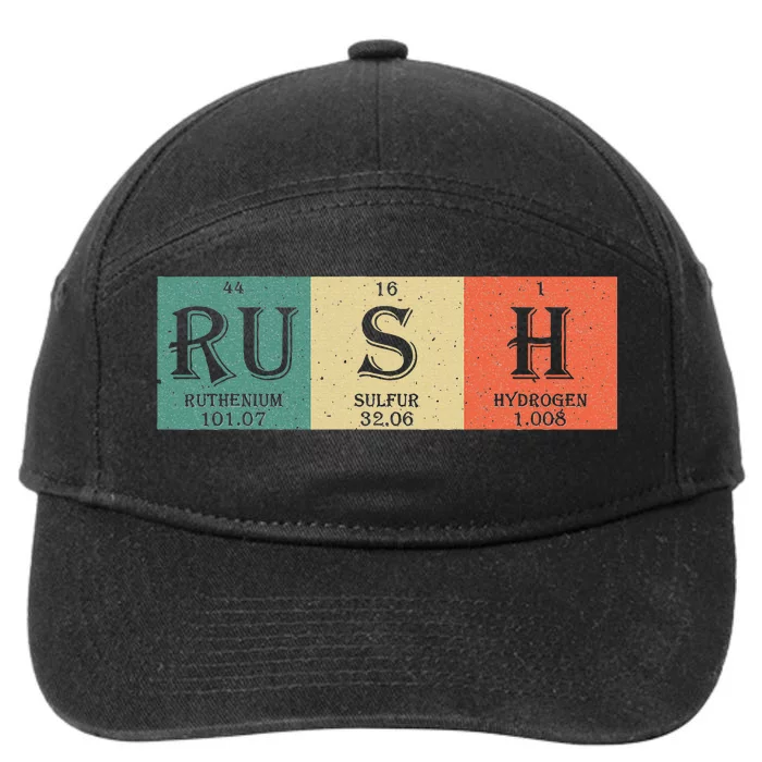 Rush Periodic Table Elements Rush Chemistry Studentfan Gift 7-Panel Snapback Hat