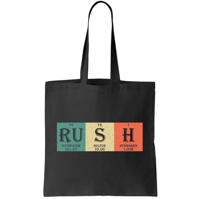 Rush Periodic Table Elements Rush Chemistry Studentfan Gift Tote Bag