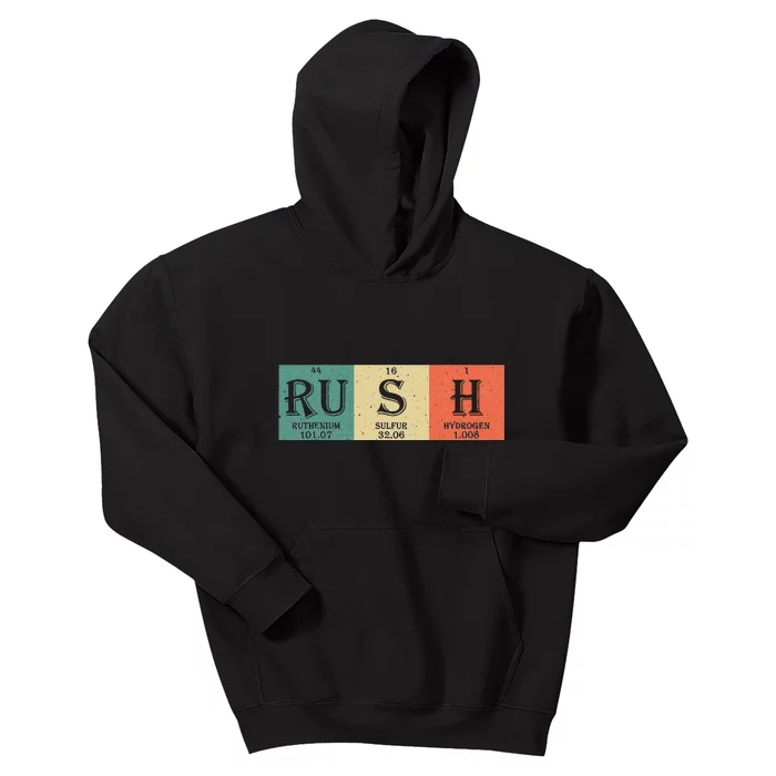 Rush Periodic Table Elements Rush Chemistry Studentfan Gift Kids Hoodie