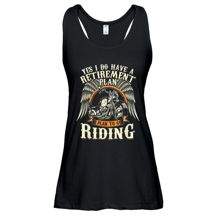 Retirement Plan To Go Riding Gift Motorcycle Riders Biker Ladies Essential Flowy Tank