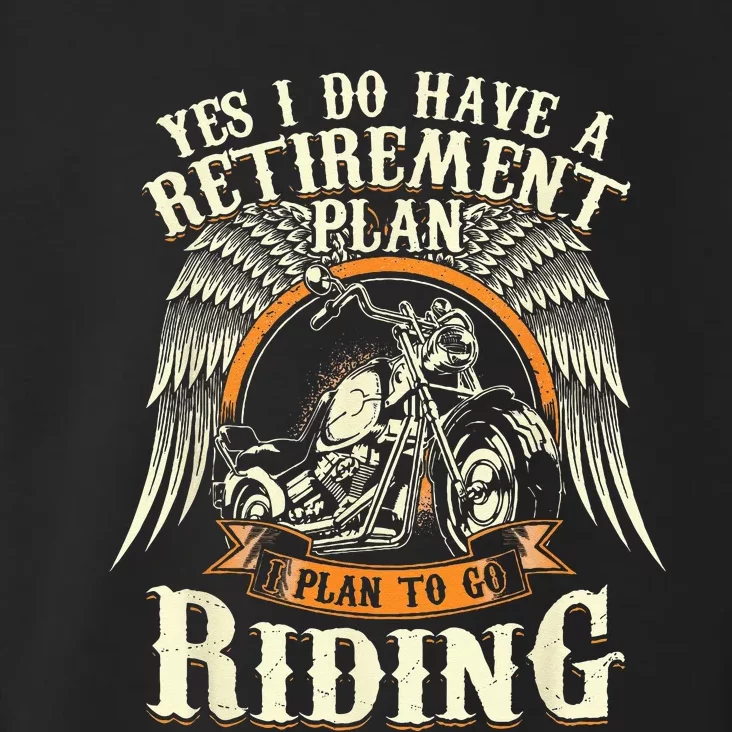 Retirement Plan To Go Riding Gift Motorcycle Riders Biker Toddler Hoodie