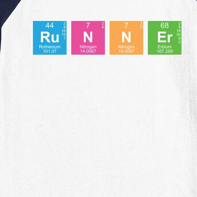 Running Periodic Table Nerd Geek Science Runner Gift Funny Gift Baseball Sleeve Shirt