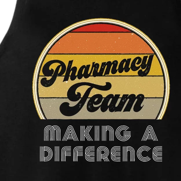 Retro Pharmacy Tech Week Appreciation Making A Difference Ladies Tri-Blend Wicking Tank