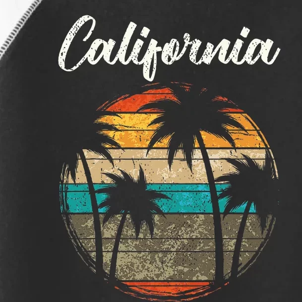 Retro Palm Trees California Toddler Fine Jersey T-Shirt