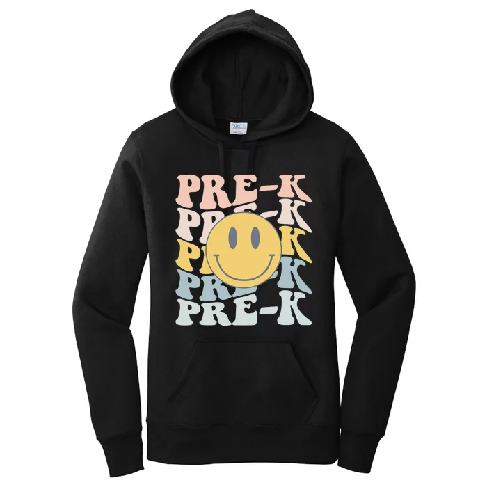 Retro Prek Teacher Student First Day Of School Preschool Women's Pullover Hoodie