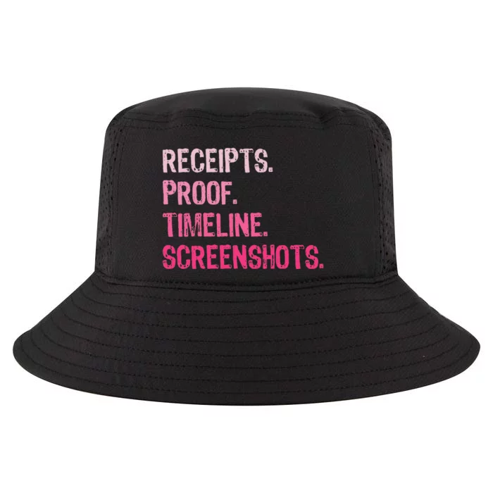 Receipts Proof Timeline Screenshots Funny Cool Comfort Performance Bucket Hat