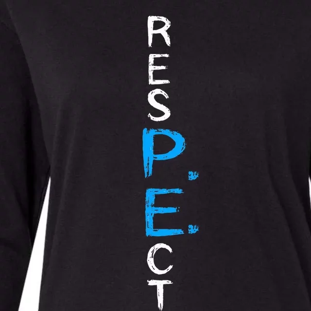 Respect P.E. Teacher Pe Teacher School Fitness Gym Class Womens Cotton Relaxed Long Sleeve T-Shirt