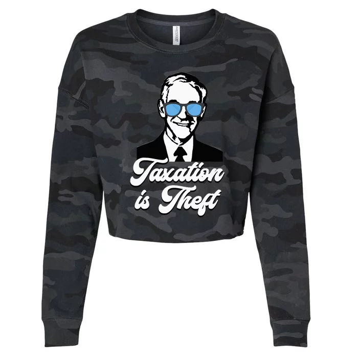 Ron Paul Taxation Is Theft Libertarian Ancap Freedom Liberty Cropped Pullover Crew