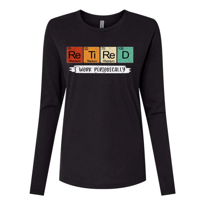 Retirement Periodic Table Retired Teacher Periodic Table Elements Womens Cotton Relaxed Long Sleeve T-Shirt