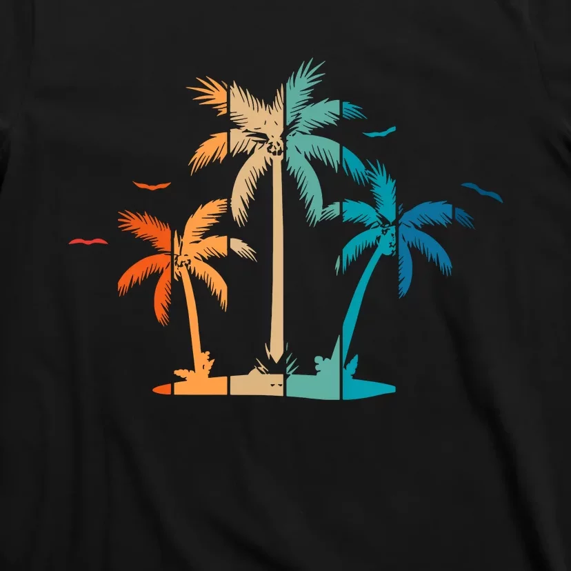 Retro Palm Tree Lover Theme T-Shirt