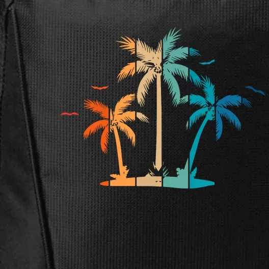 Retro Palm Tree Lover Theme City Backpack