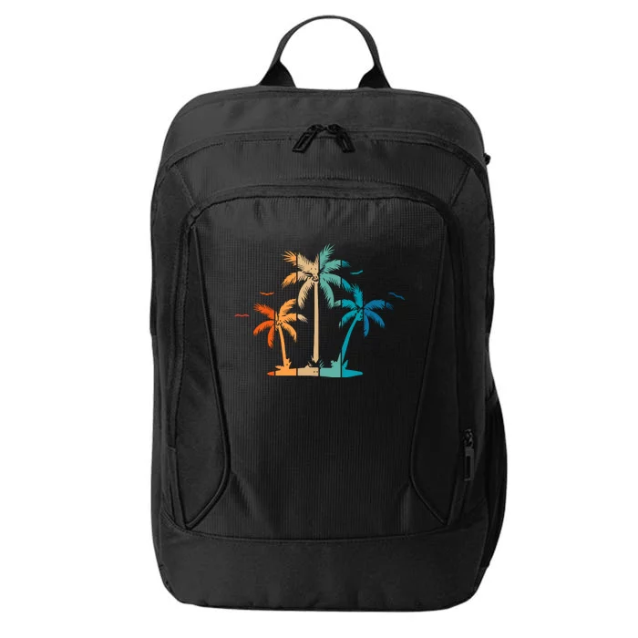 Retro Palm Tree Lover Theme City Backpack