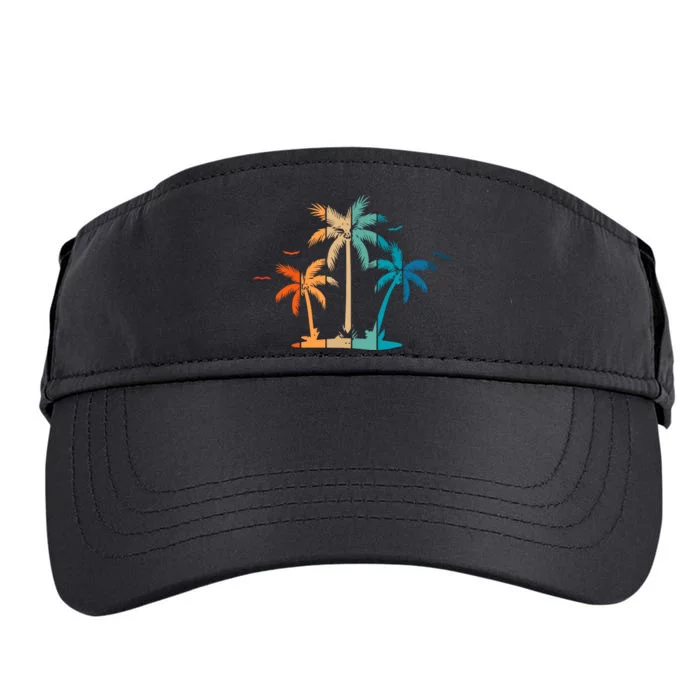 Retro Palm Tree Lover Theme Adult Drive Performance Visor