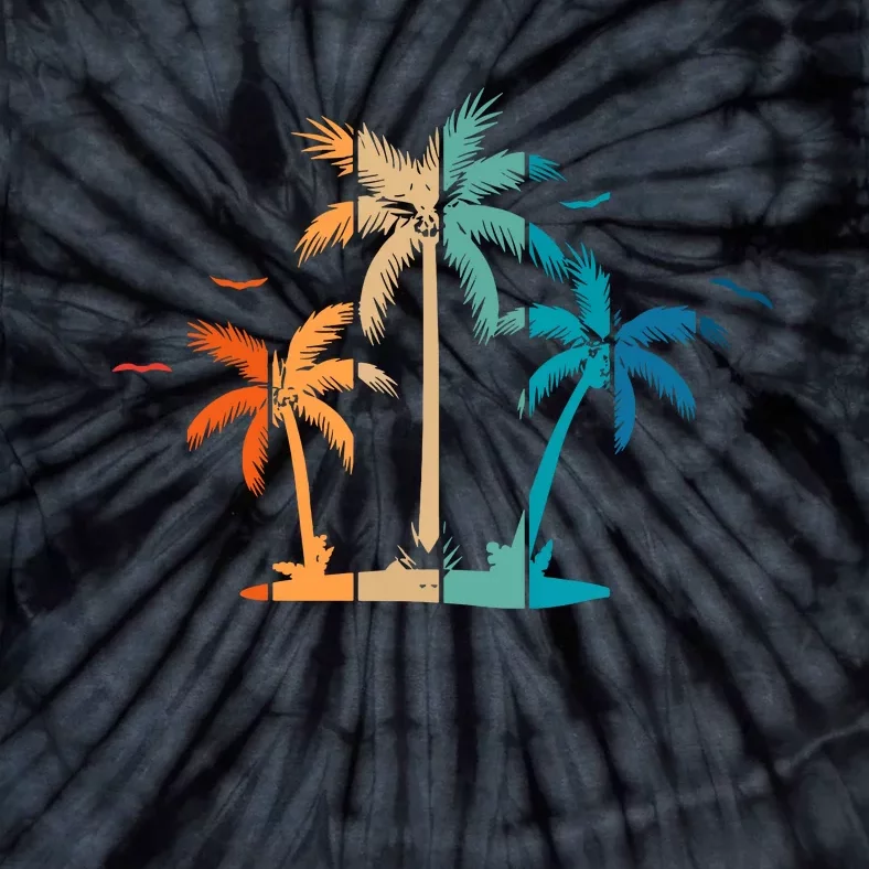 Retro Palm Tree Lover Theme Tie-Dye T-Shirt