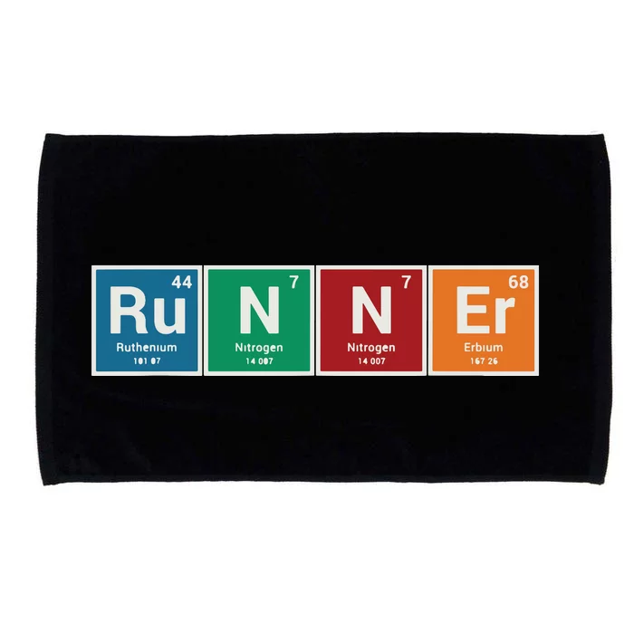 Runners Periodic Table Runner Men Women Tee Gift Microfiber Hand Towel