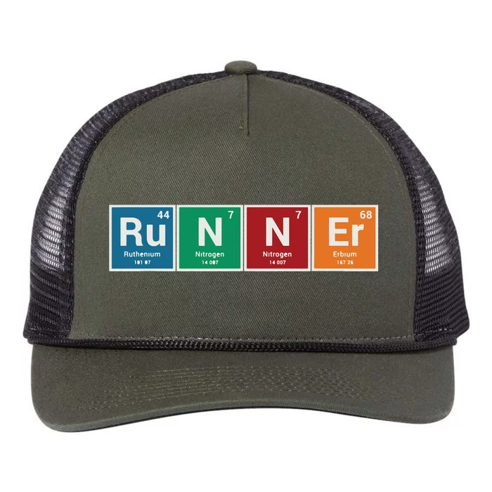 Runners Periodic Table Runner Men Women Tee Gift Retro Rope Trucker Hat Cap