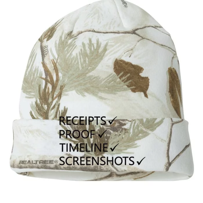 Receipts Proof Timeline Screenshots Kati - 12in Camo Beanie