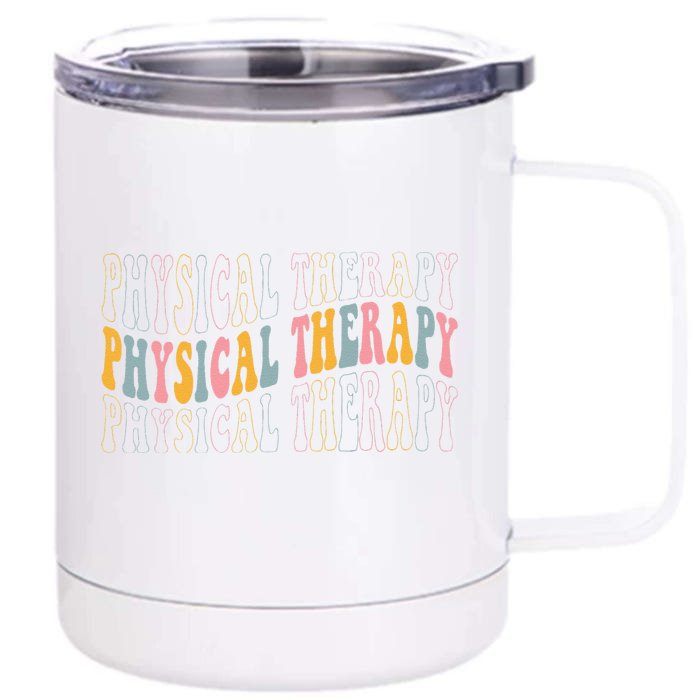 Retro Physical Therapy Appreciation Scrubs Life Nurses Day Front & Back 12oz Stainless Steel Tumbler Cup