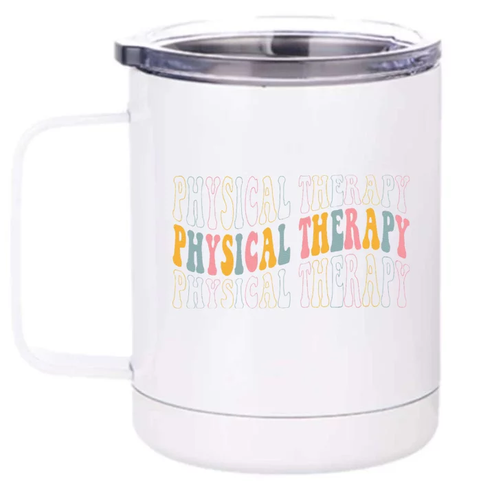 Retro Physical Therapy Appreciation Scrubs Life Nurses Day Front & Back 12oz Stainless Steel Tumbler Cup