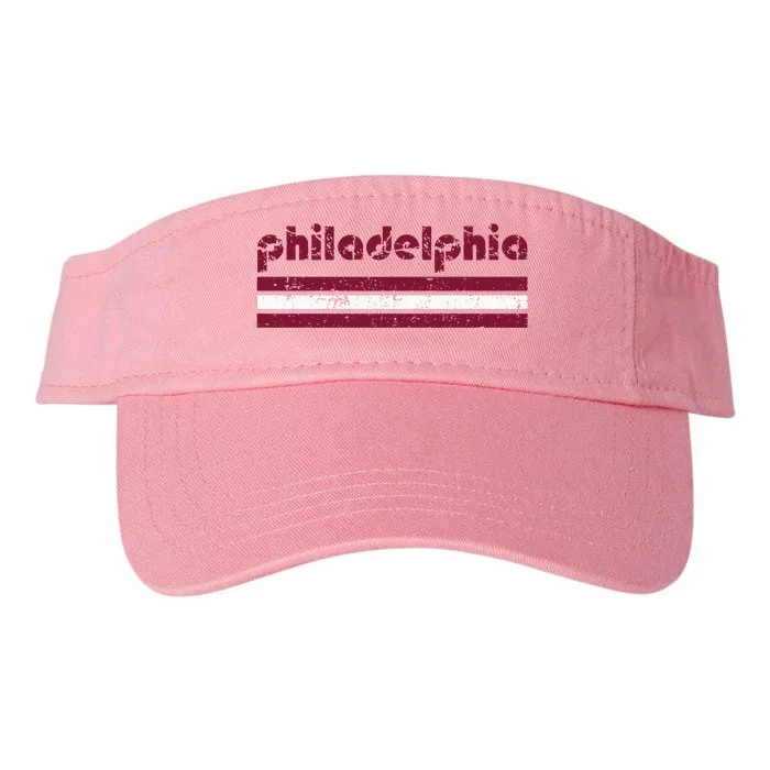 Retro Philadelphia Three 3 Stripes Vintage Weathered Valucap Bio-Washed Visor