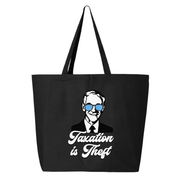 Ron Paul Taxation is Theft Libertarian Ancap Freedom Liberty 25L Jumbo Tote