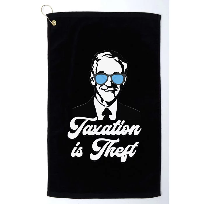 Ron Paul Taxation is Theft Libertarian Ancap Freedom Liberty Platinum Collection Golf Towel