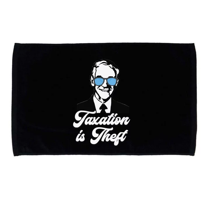 Ron Paul Taxation is Theft Libertarian Ancap Freedom Liberty Microfiber Hand Towel