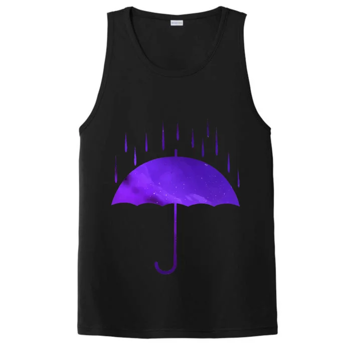 Rain Purple Umbrella Violet Favorite Color Performance Tank