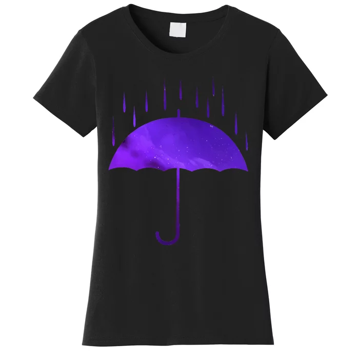 Rain Purple Umbrella Violet Favorite Color Women's T-Shirt