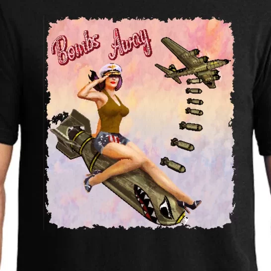 Retro Pin Up Girl Bombs Away Retro Pajama Set