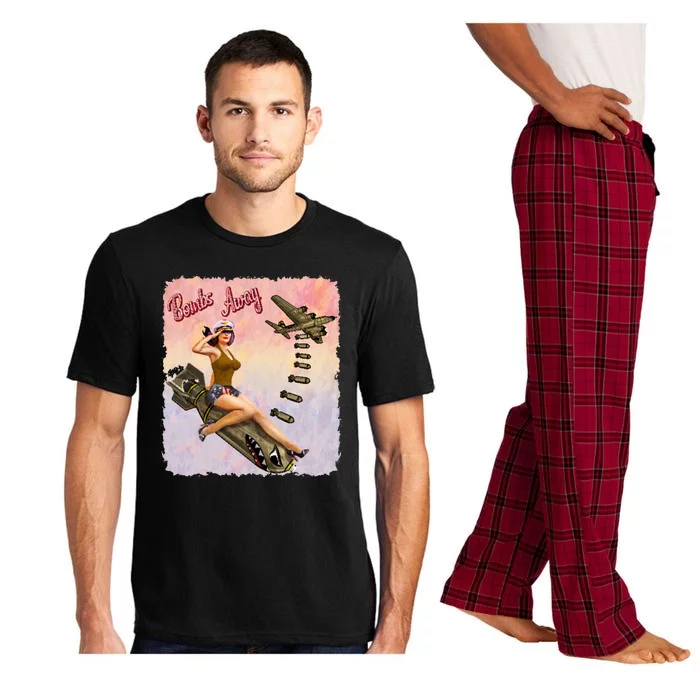 Retro Pin Up Girl Bombs Away Retro Pajama Set