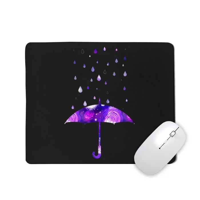 Rain Purple Umbrella For Violet Favorite Color Mousepad