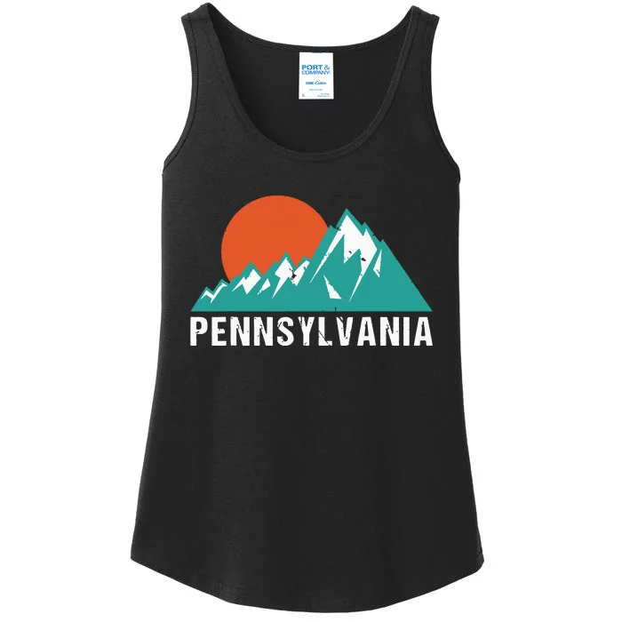 Retro Pennsylvania Usa Funny Ladies Essential Tank