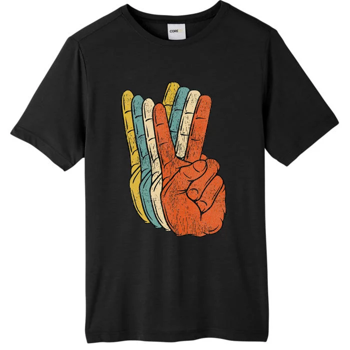 Retro Peace Vintage 60's 70's Hippie Gift ChromaSoft Performance T-Shirt