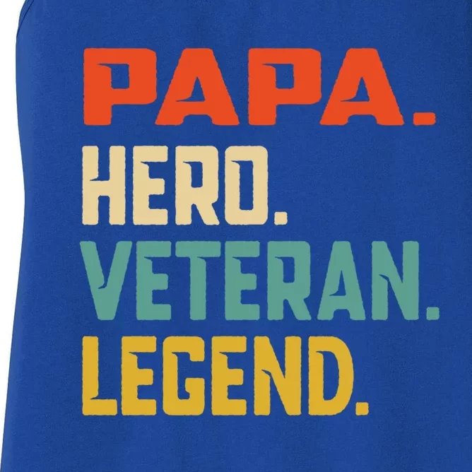 Retro Papa Veteran Legend Great Gift Women's Racerback Tank