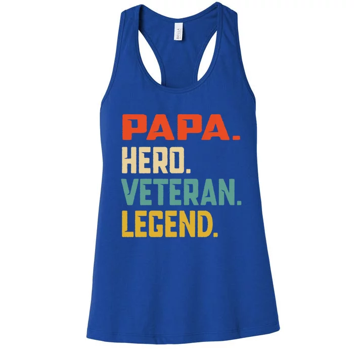 Retro Papa Veteran Legend Great Gift Women's Racerback Tank