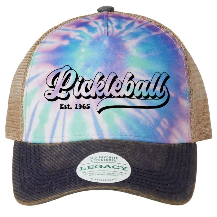 Retro Pickleball Vintage Pickleball Paddles Est 1965 Legacy Tie Dye Trucker Hat