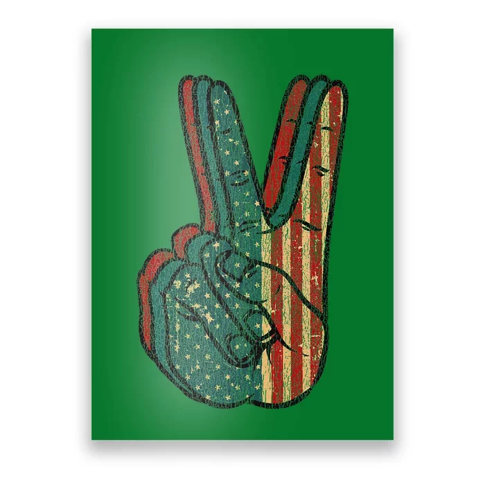 Retro Peace Vintage 60S 70S Hippie Gift Poster