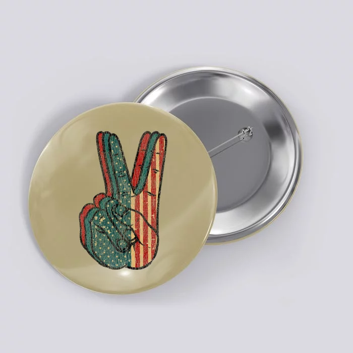 Retro Peace Vintage 60S 70S Hippie Gift Button