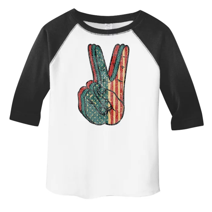 Retro Peace Vintage 60S 70S Hippie Gift Toddler Fine Jersey T-Shirt