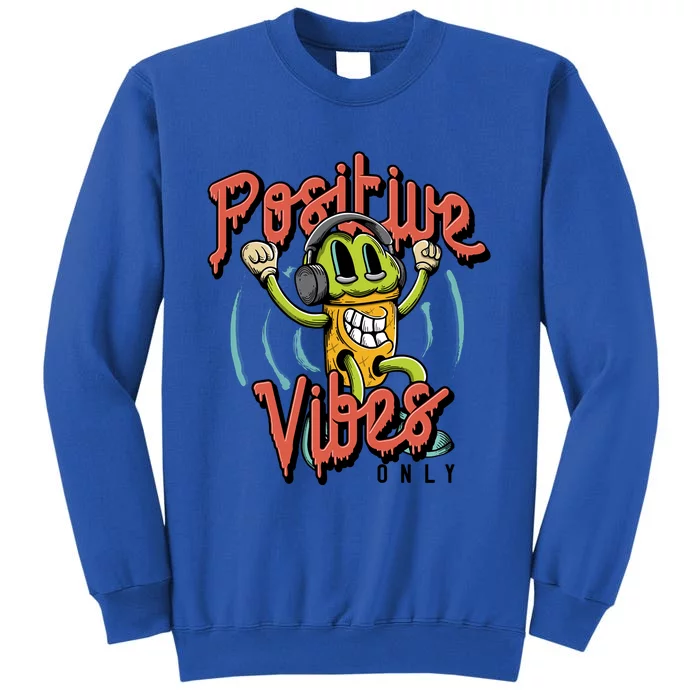 Retro Positive Vibes Only Tall Sweatshirt