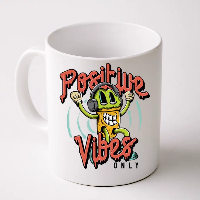 Retro Positive Vibes Only Front & Back Coffee Mug