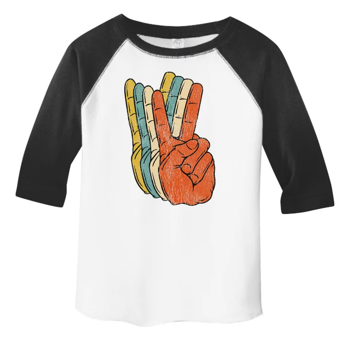 Retro Peace Vintage 60s 70s Hippie Toddler Fine Jersey T-Shirt