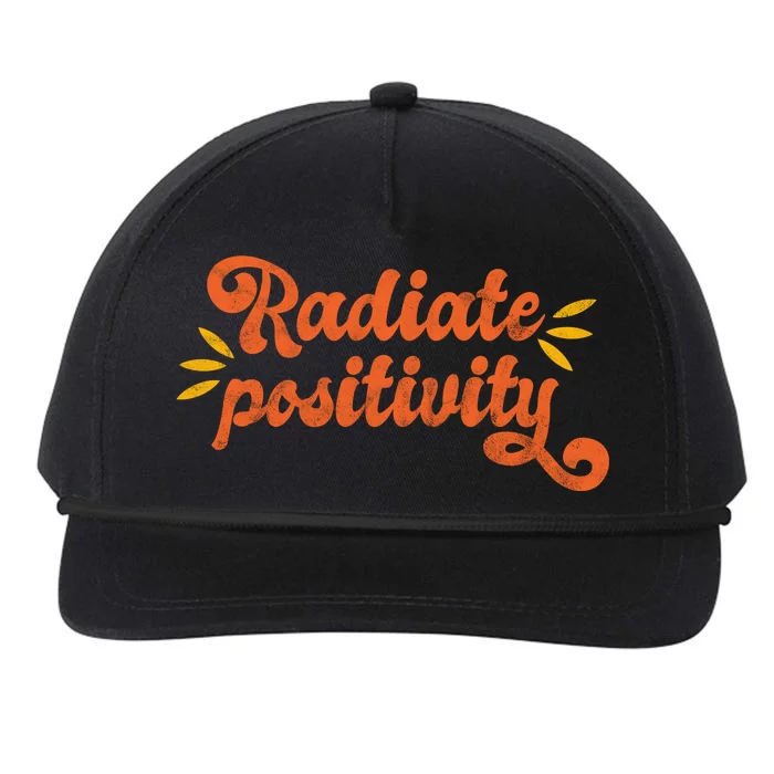 Radiate Positivity Vintage Snapback Five-Panel Rope Hat