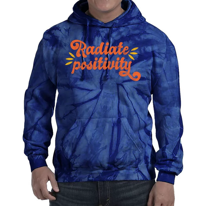 Radiate Positivity Vintage Tie Dye Hoodie